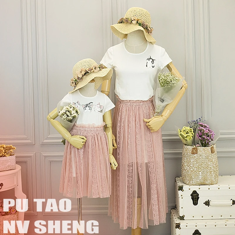 

Mother Daughter Dresses Two Pieces Set Family Matching Outfits Mom and Daughter Dress Family Look Mommy Baby Set Mum Girls Suit