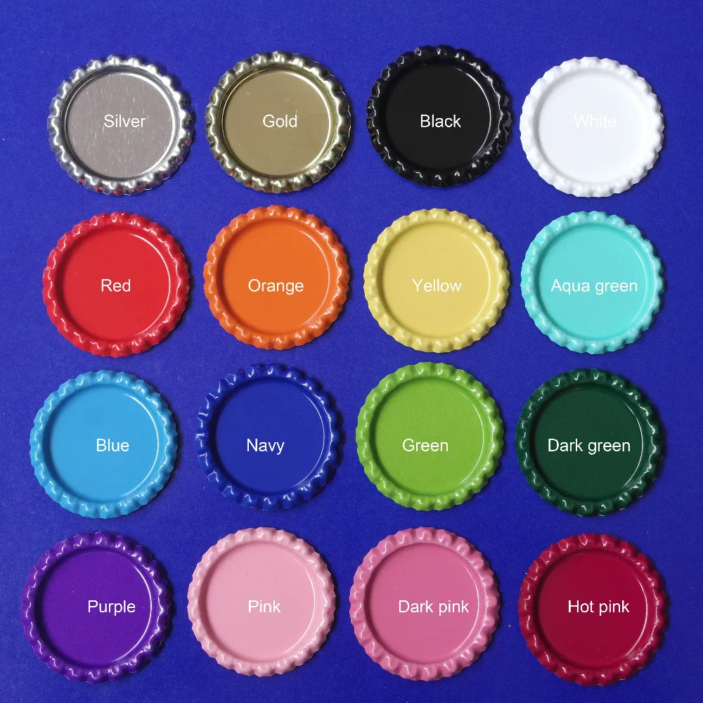 US $495.00 Hot  12 Colors 10000 pcslot Two Side Colored Flattened Bottle caps Metal Dome Cap Bottlecap For Crafts amp Jewelry Without Hole