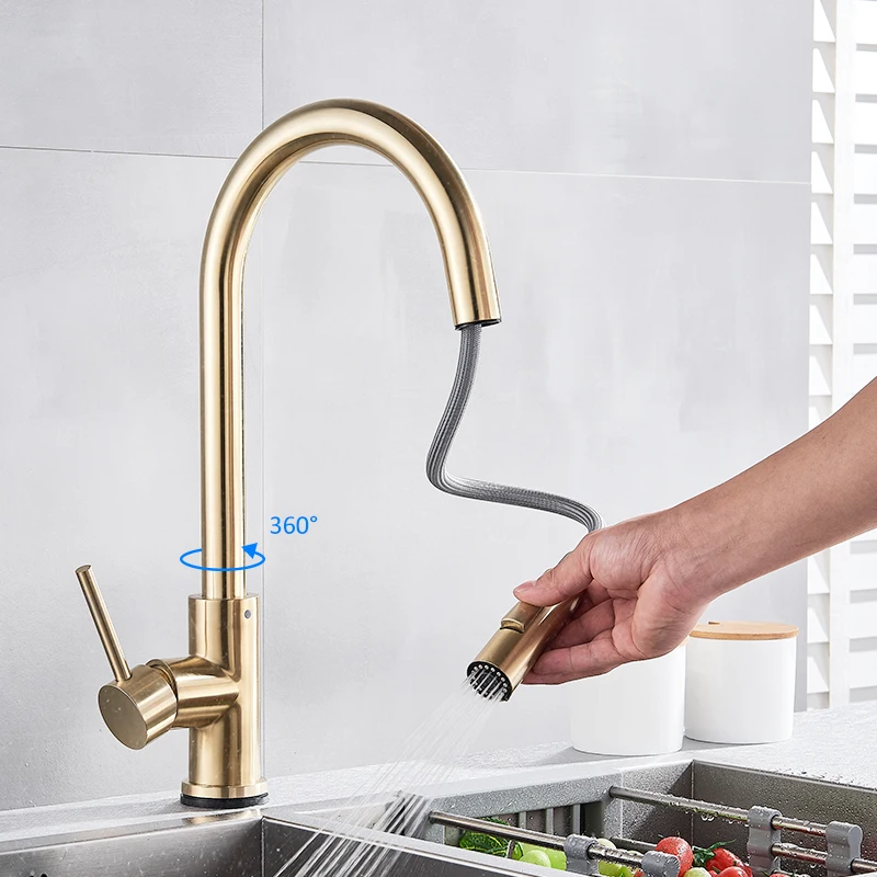  Champagne Bronze Gold Sensor Kitchen Faucets Sensitive Smart Touch Control Faucet Mixer Tap Touch S - 33041442120