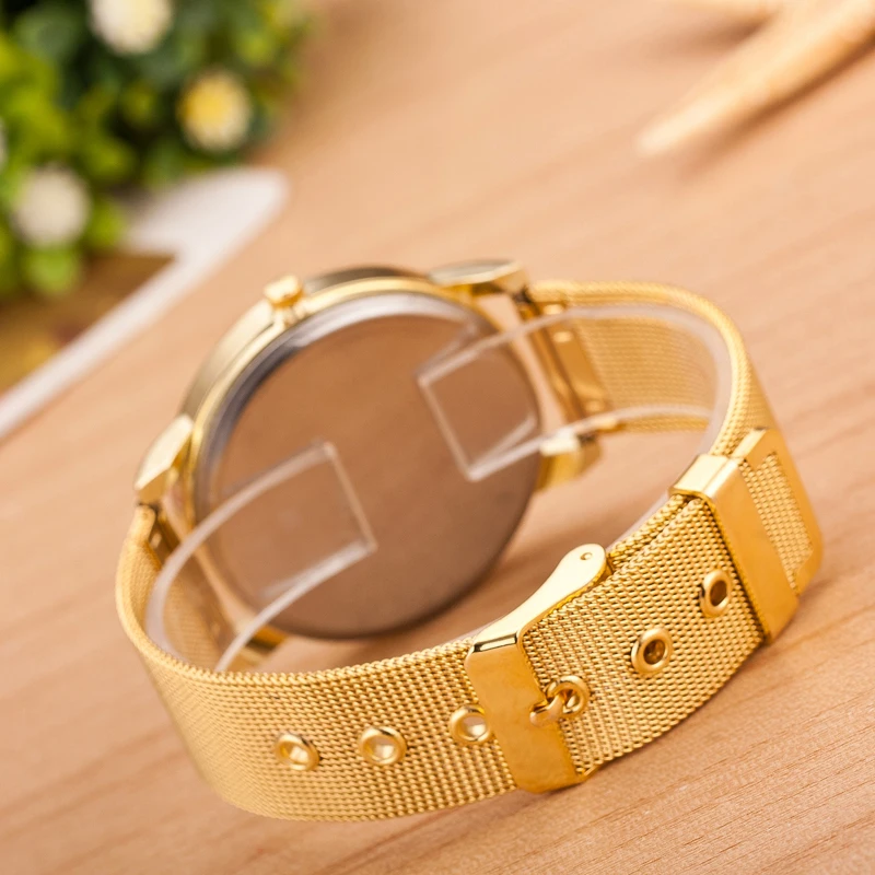 5002 Модные женские хрустальные золотые аналоговые кварцевые наручные часы из нержавеющей стали reloj mujer Новое поступление горячая распродажа