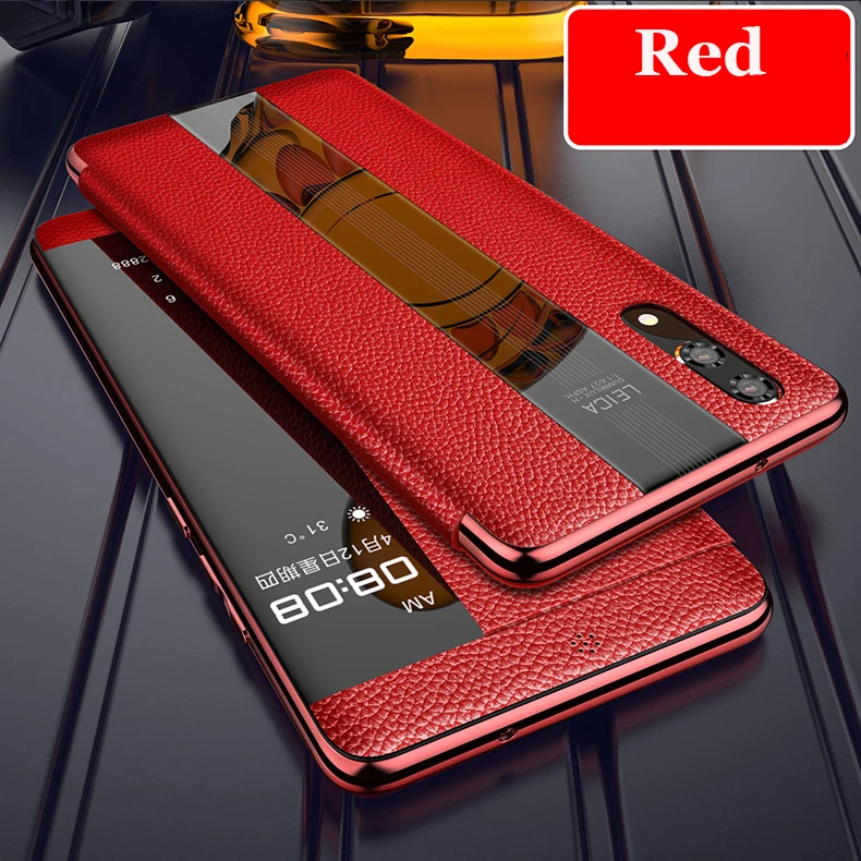 Huawei P20 Pro кожаный чехол Vpower роскошный противоударный флип-чехол из натуральной кожи s для huawei P20/P20 Pro Покрытие рамка чехлы