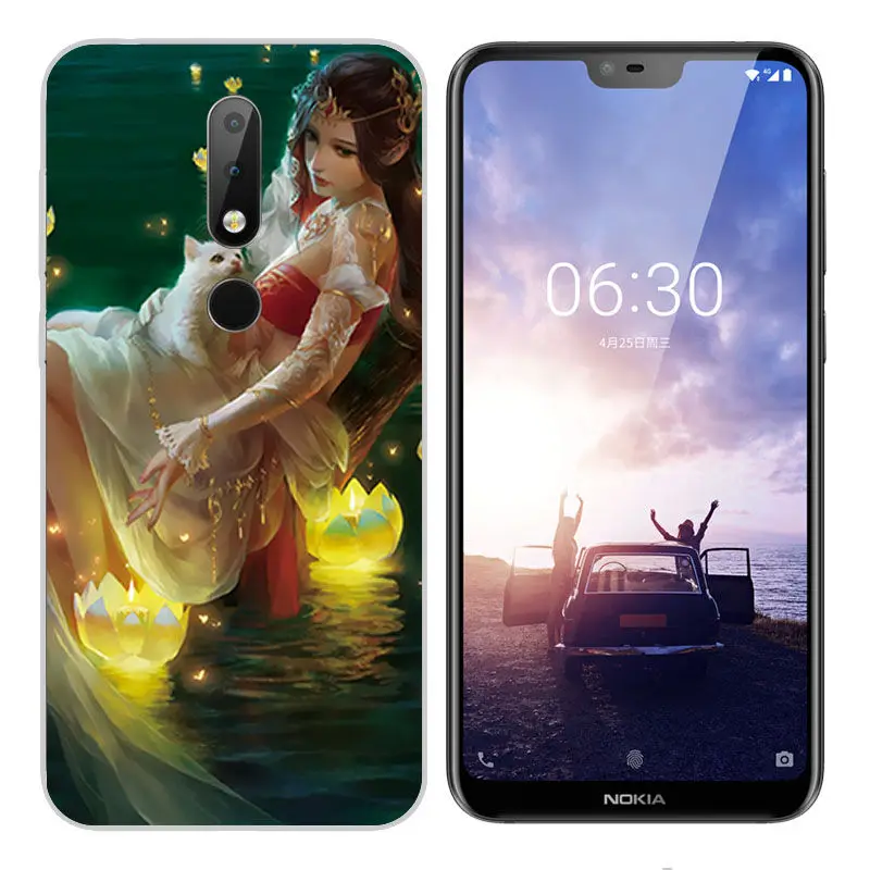 Arvin Cover for Nokia X6 2018 Case Nokia 3.1 6.1 Smart Back Protective Fundas Painted Phone Cover for Nokia 2 3 5 6 7 8 9 Shell (8)