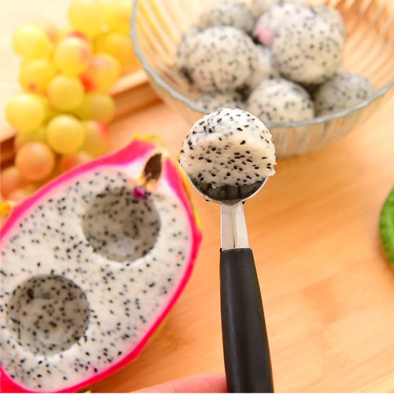 Копать мяч управления двуглавый креативный из нержавеющей стали ложка для фруктов тарелка DIY фруктовый инструмент для приготовления мороженного копать мяч управления