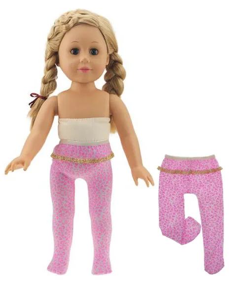 Хит, 9 различных цветов на выбор, колготки для 1" американской куклы X78 - Цвет: Pink pantyhose A2