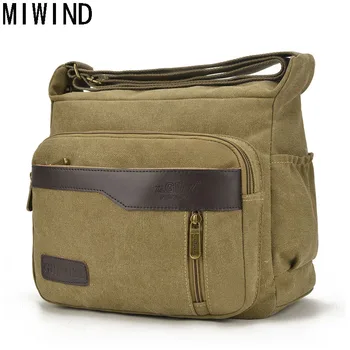

MIWIND High Quality Vintage Men Bag Canvas Handbag Men Shoulder Bag Crossbody Bag Men Messenger Bags Male Clutches TPJ1191