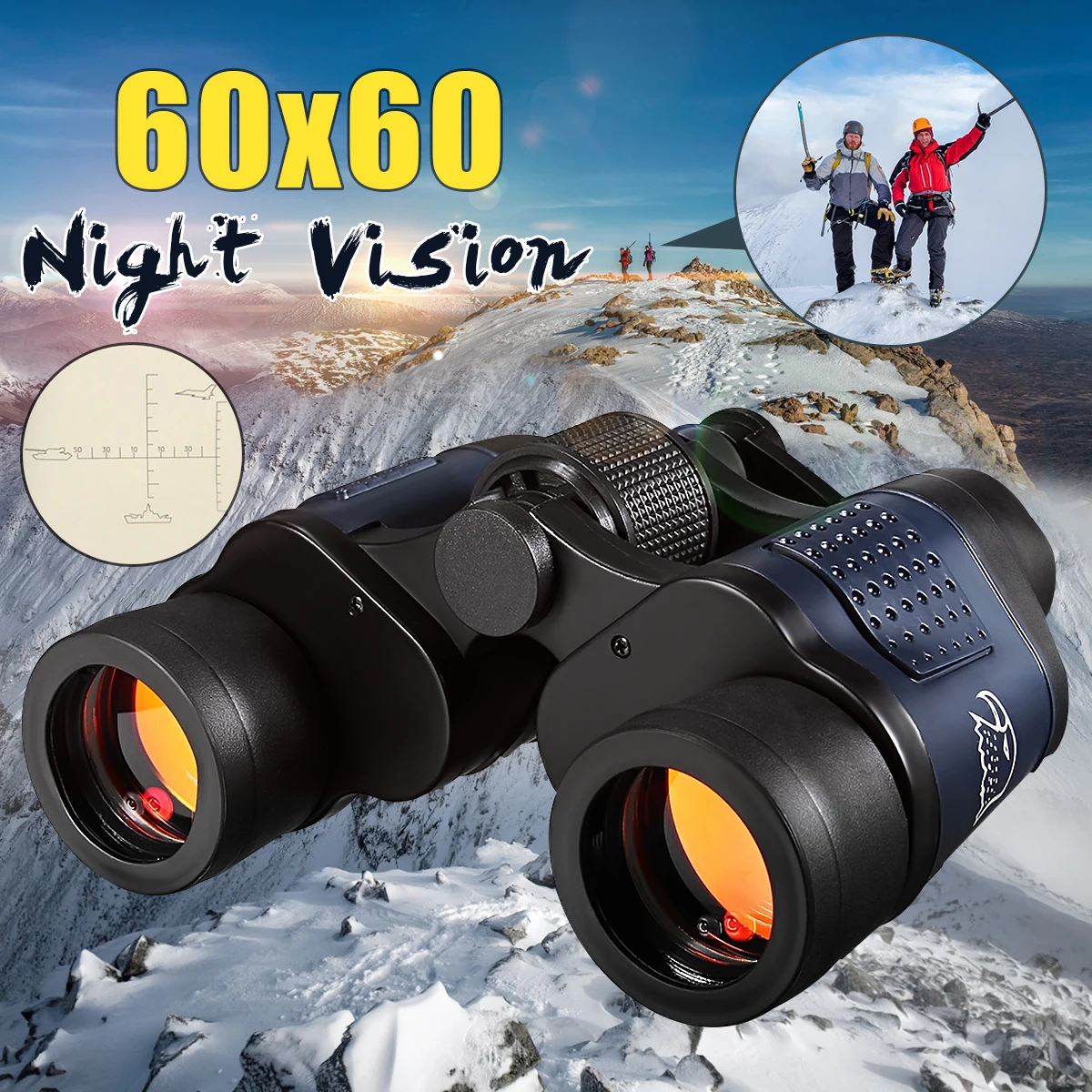 60X60 تلسكوب بصري مناظير للرؤية الليلية عالية الوضوح 3000 M مجهر الإكتشاف نطاق في الهواء الطلق الصيد الرياضية العدسة
