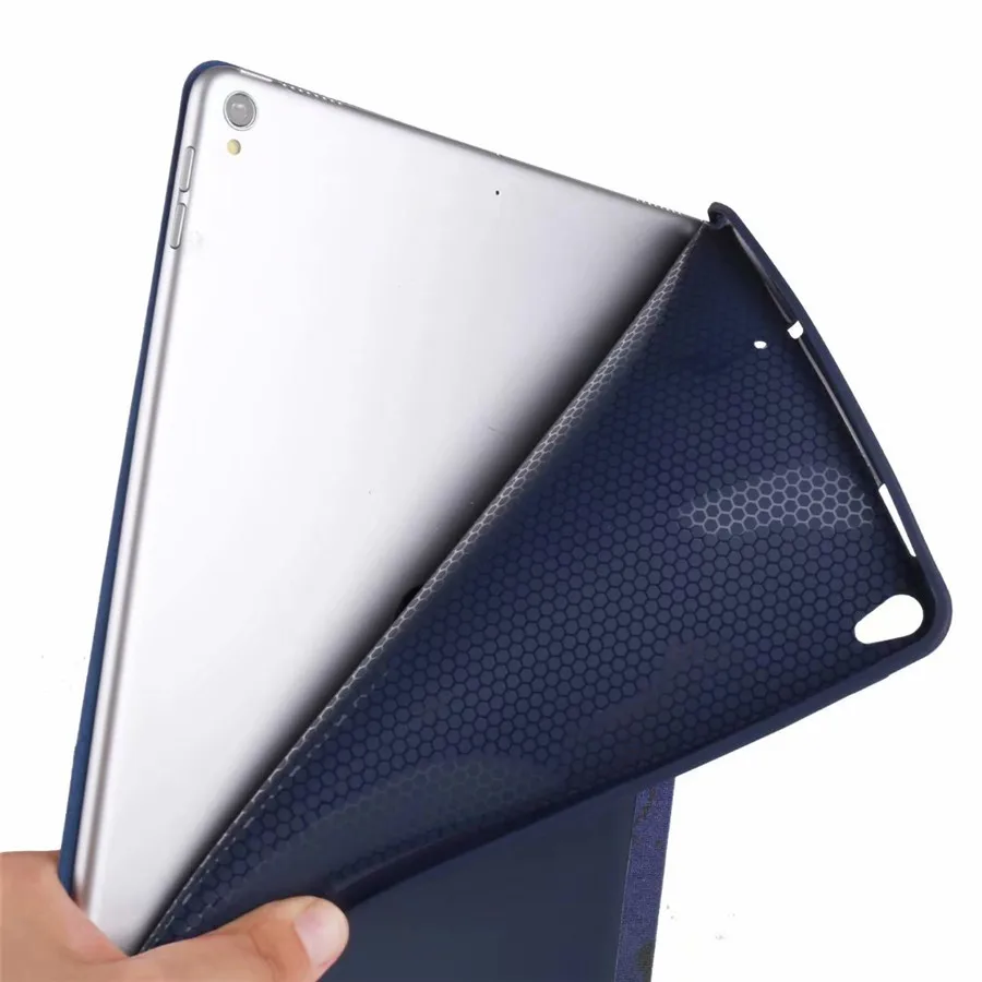 Для iPad Pro 10,5 Smart Case Мягкий силиконовый чехол из искусственной кожи трехслойный чехол-подставка для iPad Pro 10,5 чехол с принтом с автоматическим сном