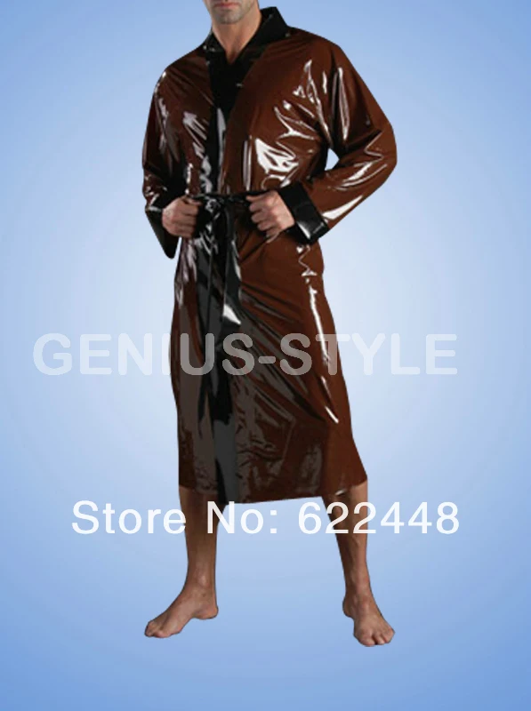 

100% handmade latex rubber jacket,long sleeve latex coat/Trench