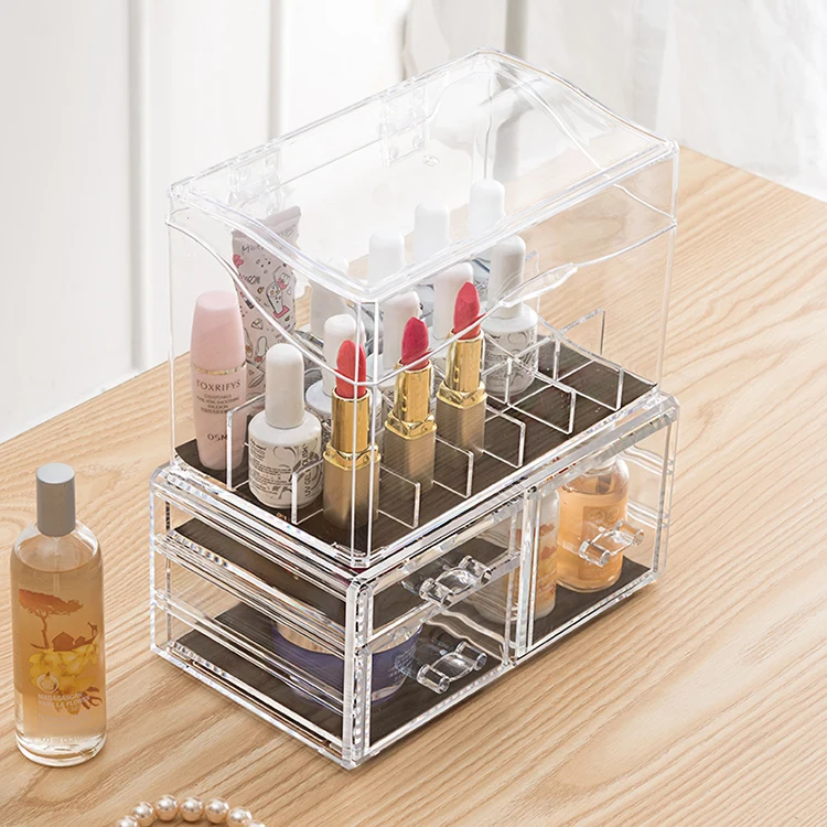 Makeup Organizer Storage Box Acrylic Make Up Organizer Cosmetic Organizer Makeup Storage Drawers Organizer Organiser (10)
