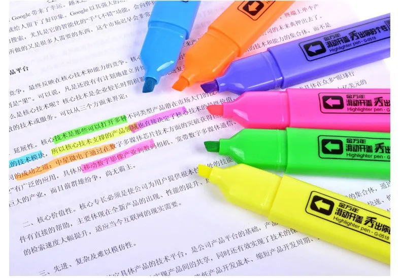 Знать 6 цветов Набор маркера ручка линия 5 мм#0518 т