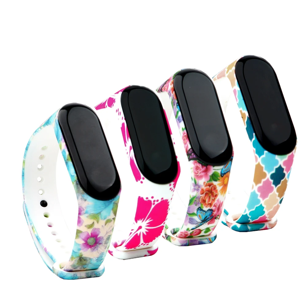 (Mi3HS) комплект 4d ремешка для Xiaomi Mi Band 3 силиконовый ремешок на запястье xiaomi mi band