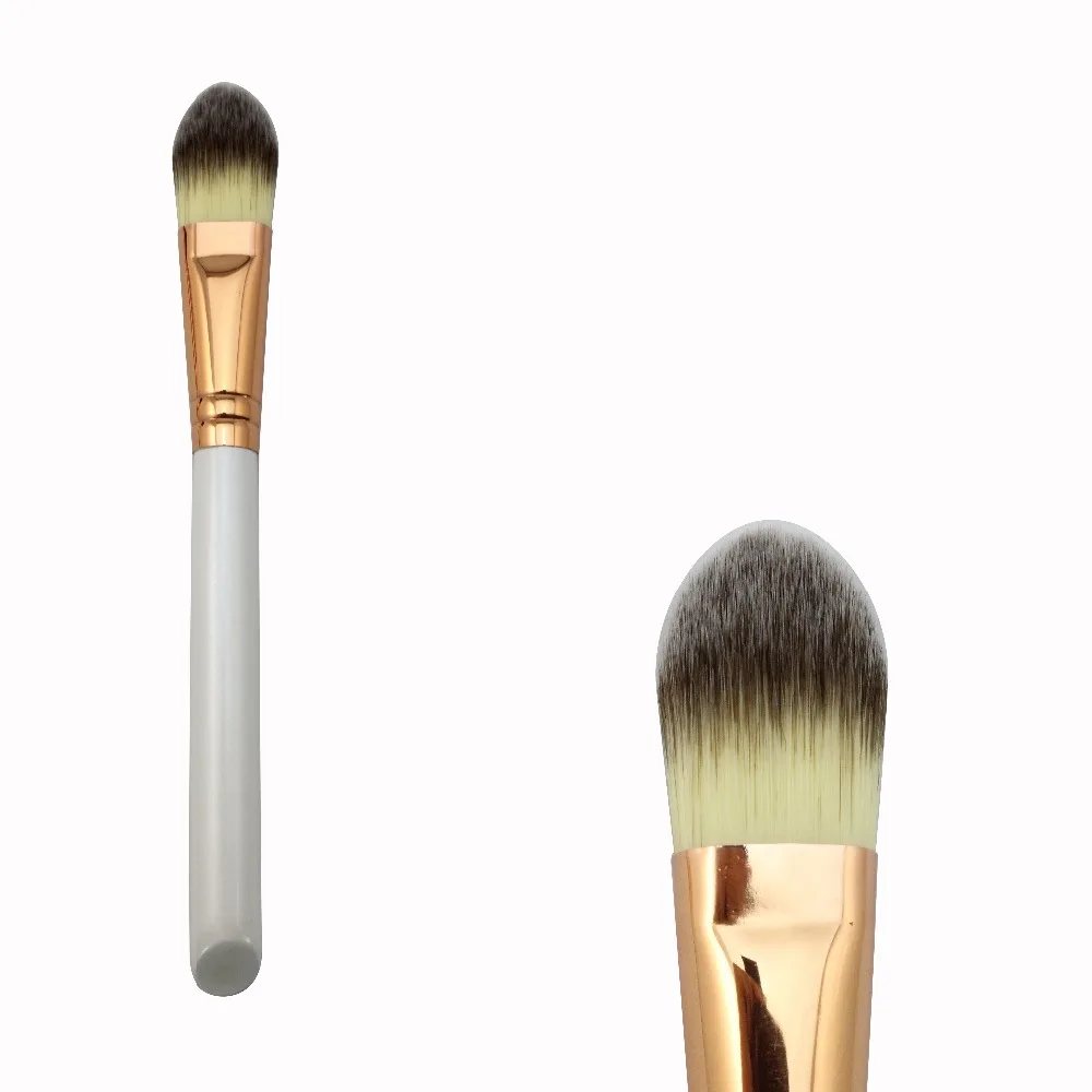 

R18 Liquid Foundation Brush with rose golden copper ferrule Cosmetic makeup brush