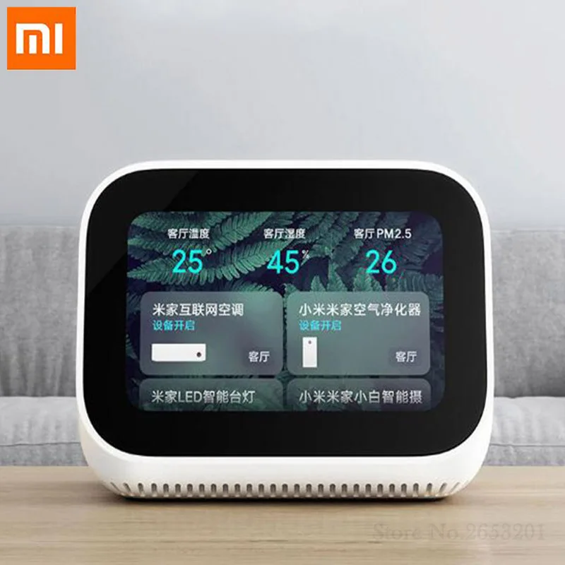 

Xiaomi Speaker 5.0 AI Touch Screen Speaker Digital Display Alarm Clock WiFi Smart Connection Mi Bluetooth Speaker Original