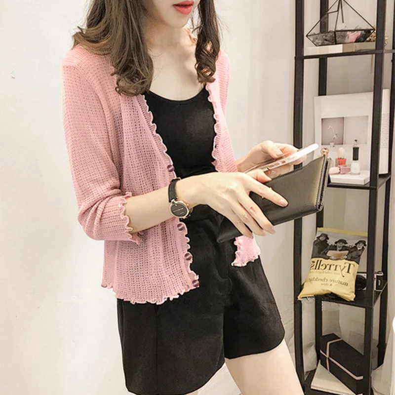 

2019 Summer Fashion Hollow Out Sunscreen Blouses Shirt Kimono Cardigan Boho Beach Shirts Women Coats Lady Clothing Blusas