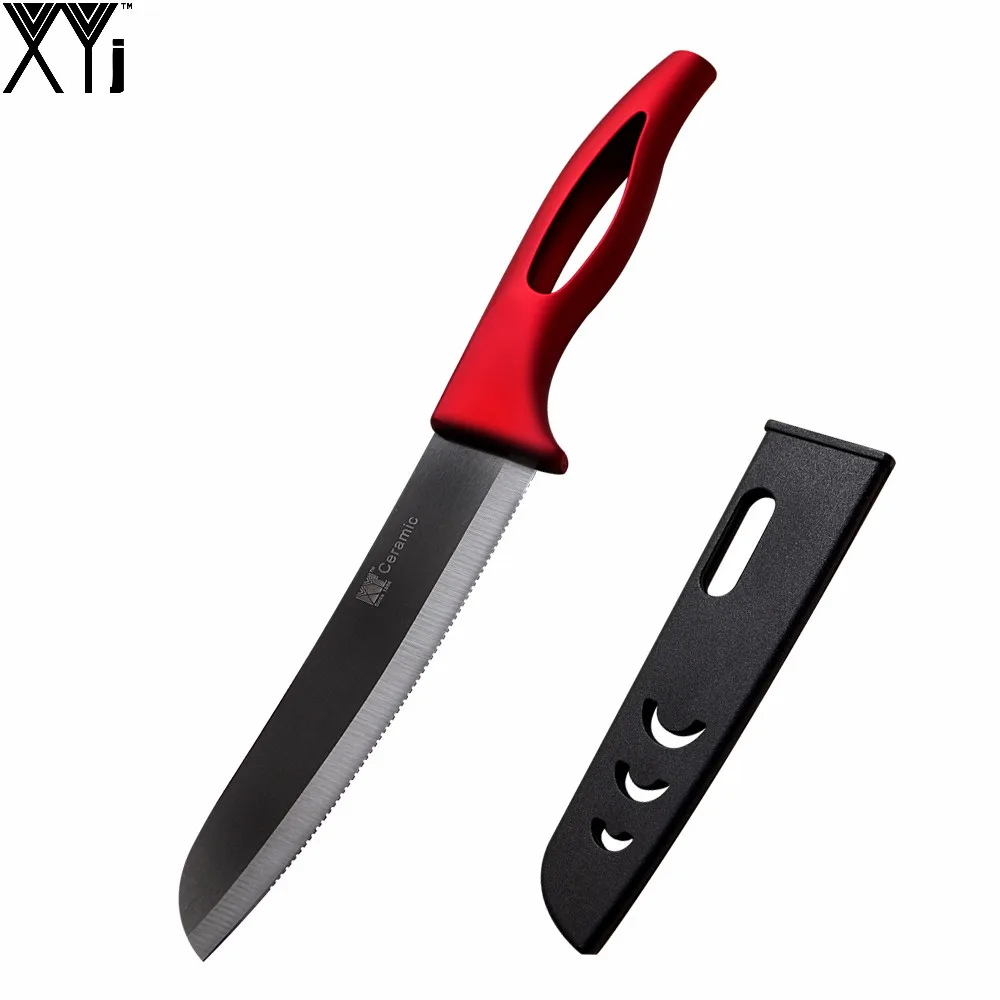 XYj Zirconium Oxide Ceramic Knife Attractive Design 6" Serrated Bread