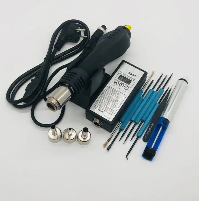 

Multi-combination high quality 220V Portable BGA Rework Solder Station Hot Air Blower Heat Gun 8858 Better Saike .YIHUA. 8858