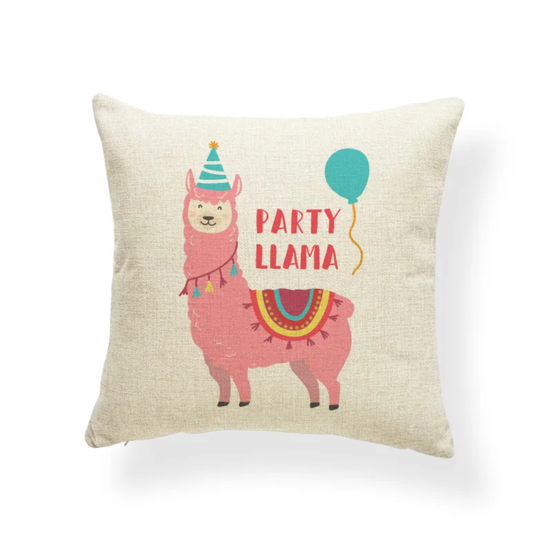 Animal Alpaca цветок чехол для подушки кактус вечерние ламы Подушка Чехол тропический