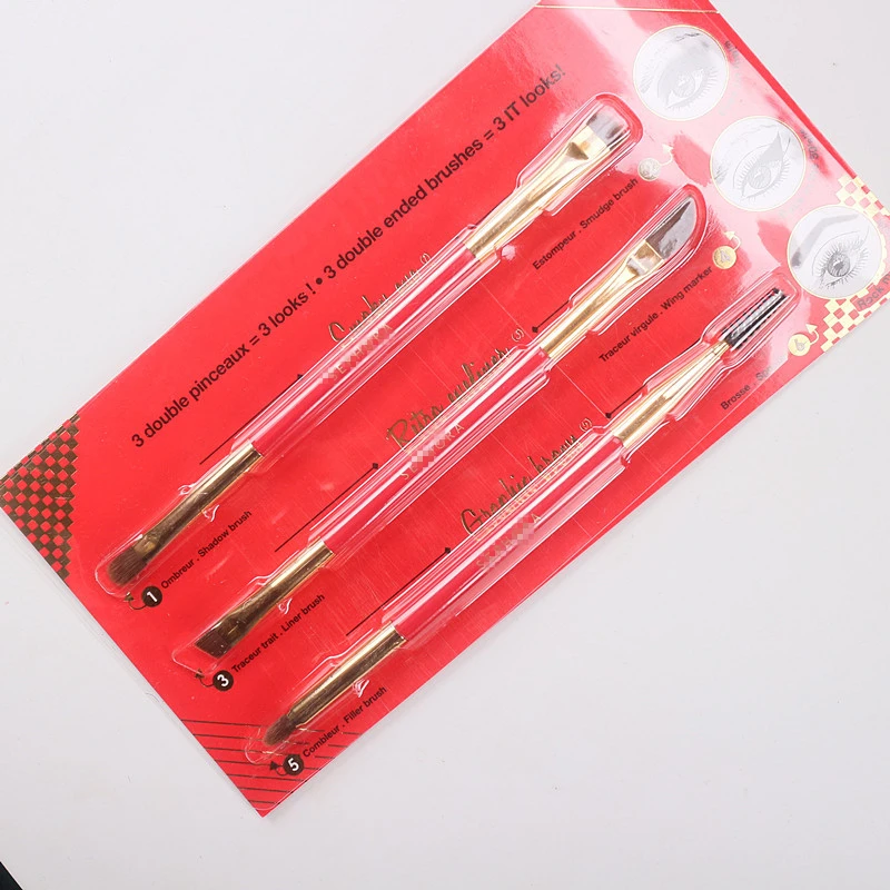 

Professsional Eye Make up Brush Kit Double-ended Eyeshadow Eyebrow Eyeliner Eyelash Brush Blending Smudge Makeup Brush