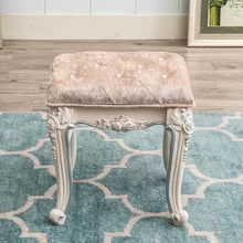 Европейский туалетный столик табурет для ногтей резная обувь скамейка домашний диван из искусственной кожи сиденье стул Французский роскошный стул для макияжа