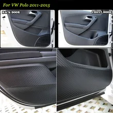 4 шт. Новые Внутренние двери из углеродного волокна боковой край анти-удар защита колодки Стикеры для VW Polo 2011