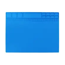 Большой термостойкий силиконовый коврик стол коврик обслуживание платформы теплоизоляция паяльная ремонтная станция+ винт расположение 405x305 мм