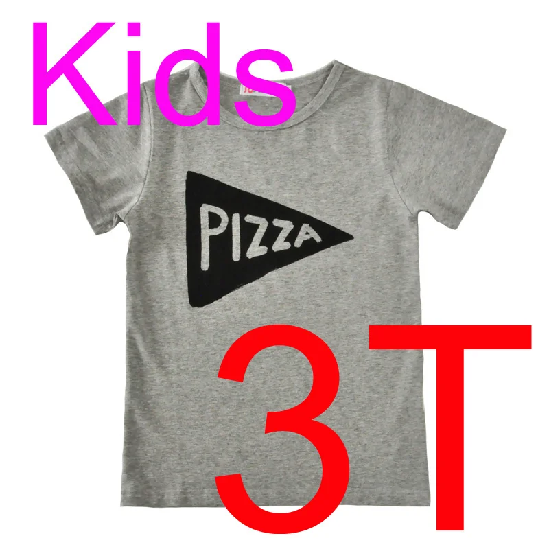 SOSOCOER/Одинаковая одежда для всей семьи футболка для мамы и дочки, папы и ребенка летний комбинезон года с рисунком медведя, папы, мамы, комплекты для малышей - Цвет: Pizza  KIDS  3T