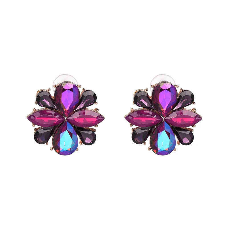 AOTEMAN модные ювелирные изделия красочные кристалл жемчуг цветок серьги гвоздики для женщин девушки вечерние этнические Brincos простые oorbellen - Окраска металла: 50570-PP