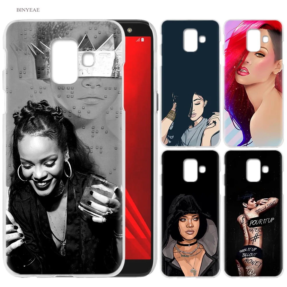 

Cell Phone Case for Samsung Galaxy S9 S8 S7 Edge Plus A6 A7 A8 A9 J4 J6 Plus 2018 Note 8 9 Cover Anti Robyn Rihanna Fenty