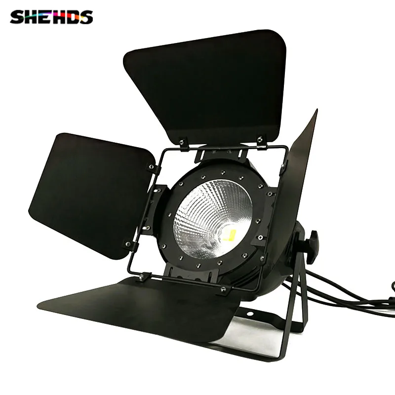 

4 pcs/lot LED Par COB 100W With Barn Doors ,High Power Aluminium Case Stage Lighting with 100W COB Cool and Warm White,SHEHDS