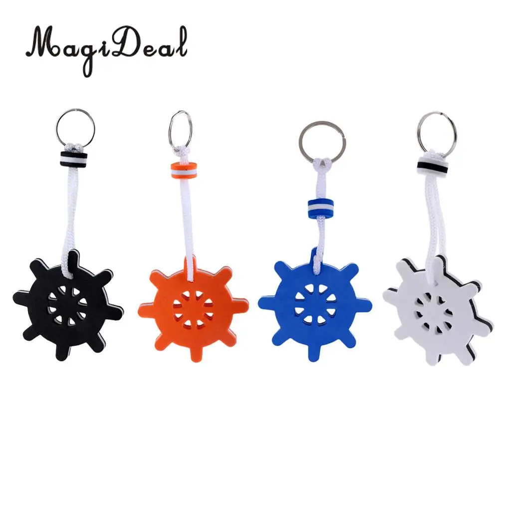 4pcs Floating Key Rings Marine Boat Nautical Kayaking Floating Foam Keychains for Canoe Dinghy Yacht Surfing Swimming Diving