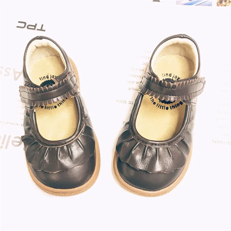 

2018 Fashion designer SCHOOL boys girls leather kids shoes for boys girls kids children shoes Brown