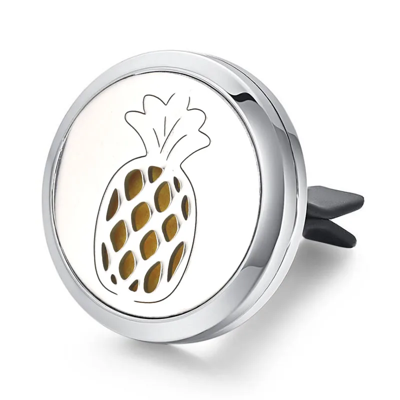 

Perfume pineapple Car Air Freshener Diffuser Stainless Vent Freshener Essential Oil Diffuser car Aromatherapy necklace Locket