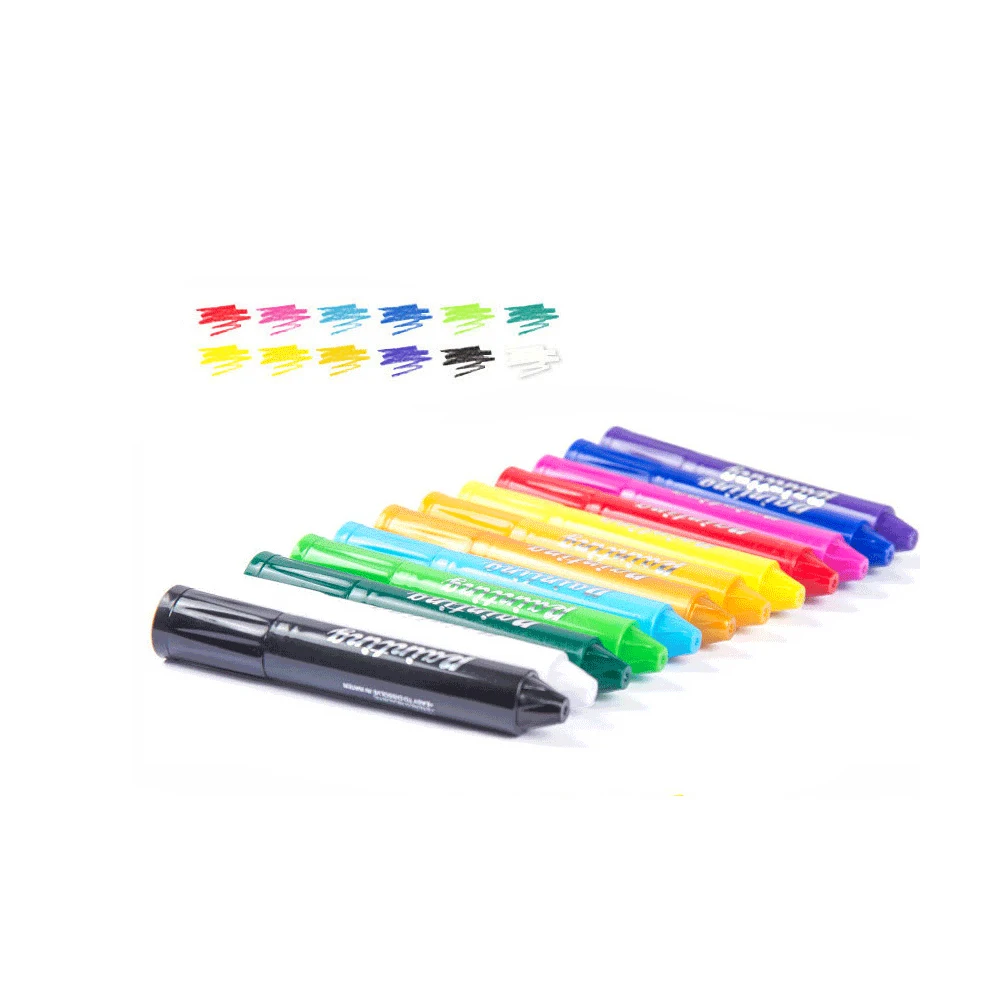 12 Color Face Paint Crayon Birthday Halloween Pastel Thanksgiving Water Soluble Kids 6 12 24 Color Party Body Stick Safe Makeup Clown - Цвет: 12 Color