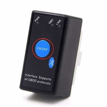

ELM327 V1.5 Bluetooth Power Switch With 25K80 Chip OBD2 OBDII Diagnostic Scanner ELM 327 V1.5 ELM327 BT Works for Android Torque