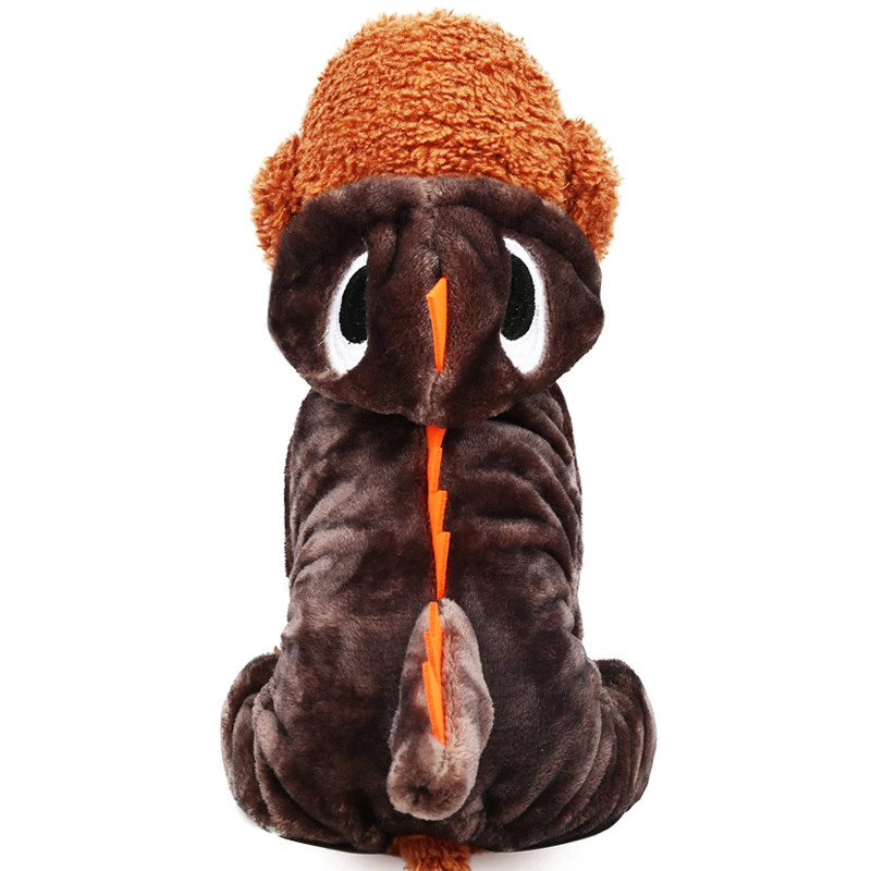 Горячая Распродажа, зимняя одежда для собак для маленьких собак, милый плюшевый Французский костюм для бульдога XS-XL, четыре фута, теплые толстовки для собак с динозавром