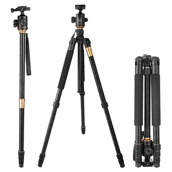 

Free DHL Q999 Photographic Portable Tripod To Monopod+Ball Head For Digital SLR DSLR Camera Fold 43cm Max Loading 15Kg