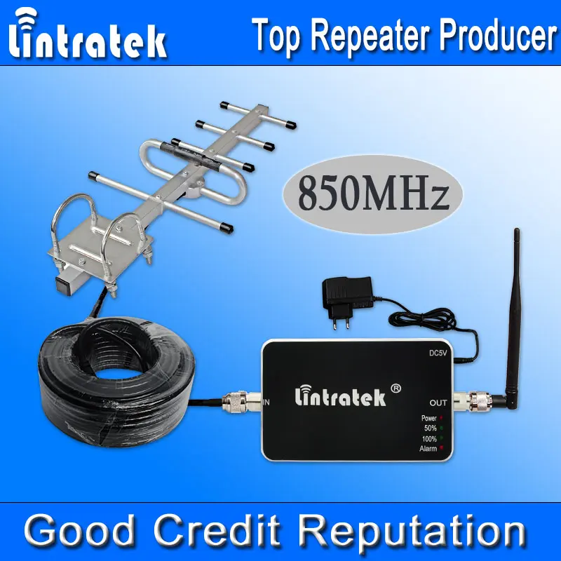 Lintratek 850MHz Boosters GSM 850 Cell Signal Repeater 3G