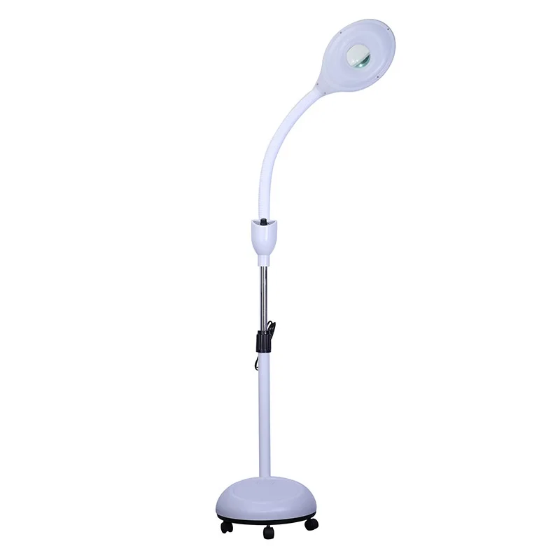 AC110-240V Dimming LED Medical Floor Lamp 8X Magnifying Glass Cold Light Operation Shadowless Lamp For Beauty Salon Nail Tattoo