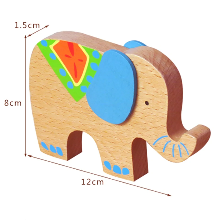 1 комплект красочные деревянные палочки Слоны и верблюды баланс деревянные столбы пищевой древесины родитель-ребенок игры деревянные игрушки для детей