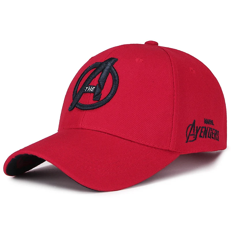 3D вышивка хлопок Бейсболка новая Marvel Мстители Кепка s Мужская Snapback шляпа для женщин Gorras Bone хип хоп Casquette - Цвет: red