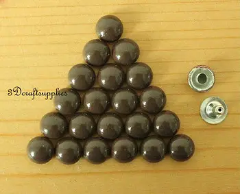 

rivets leather rivet bag clothing shoes dome studs 100 sets 10mm Brown M62F