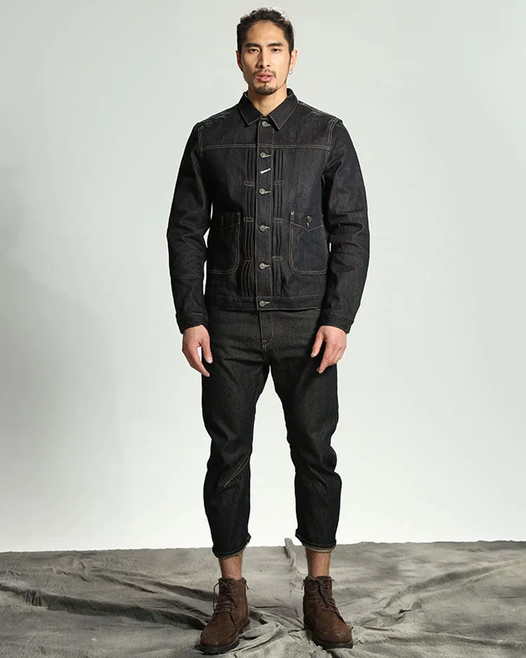 Мужские Весенние куртки Индиго джинсовая куртка мужская приталенная Мода японский стиль уличная куртка известный бренд-одежда
