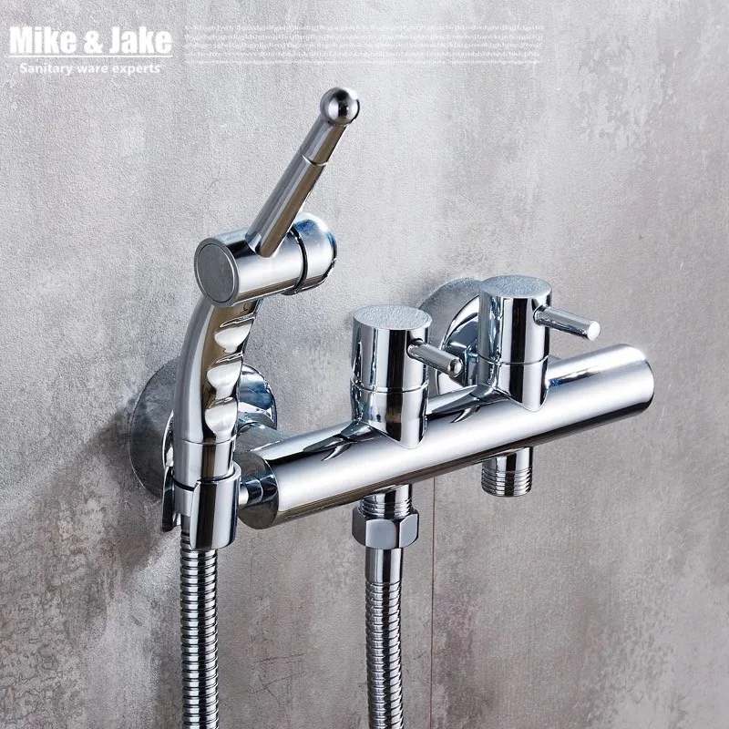 Buy Bathroom bidet mixer hand shower with holder Brass