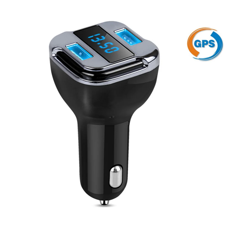 Car GPS Tracker Locator Dual USB Car Charger Real Time Tracking Device ...