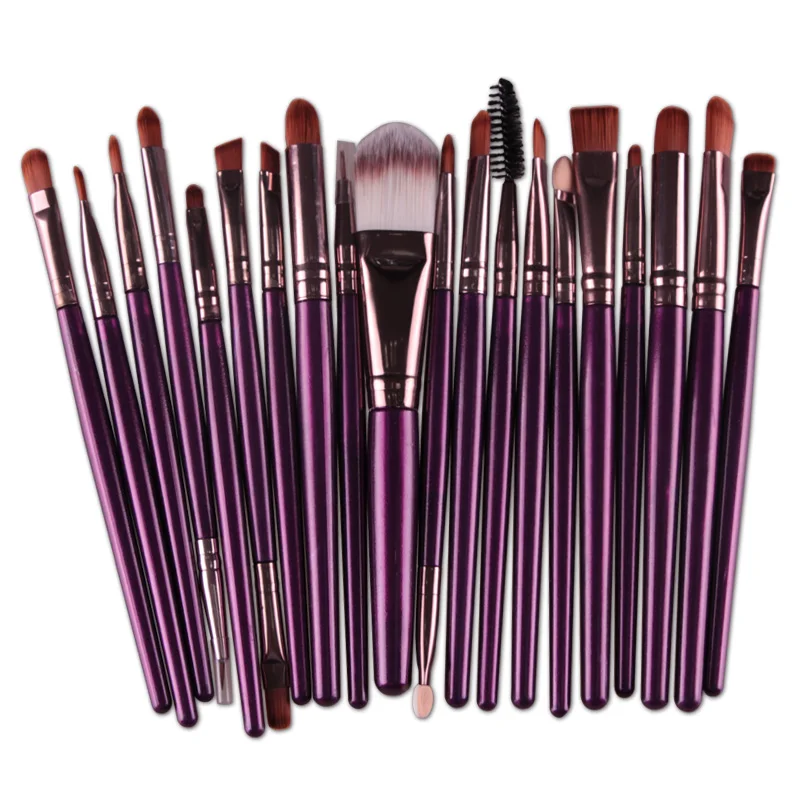 20Pcs/Set Professional Makeup Brushes Set Cosmetic Brush tools Powder Foundation Eyeshadow Eyeliner Lip Brush Tool Kit maquiagem - Handle Color: 1