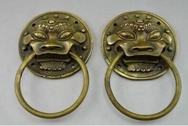 Chinese Old Collectible Old Handwork Copper Hammered Pair Dragon Door Knocker Large Decoration Brass Factory Outlets Outlet Aliexpress