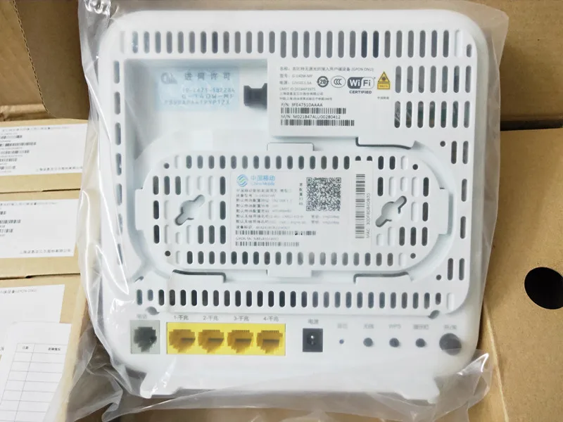 50 pcs Alcatel Lucent Gpon G-140W-MF ONU 4GE+1VOICE+2USB+WIFI 2.4G&5G FTTH gpon ont Router Mode English Firmware