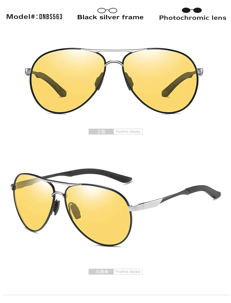 Унисекс, авиационные, для вождения, фотохромные солнцезащитные очки, для женщин, HD, поляризационные, желтые линзы, хамелеон, солнцезащитные очки, для мужчин, oculos, автомобильные аксессуары