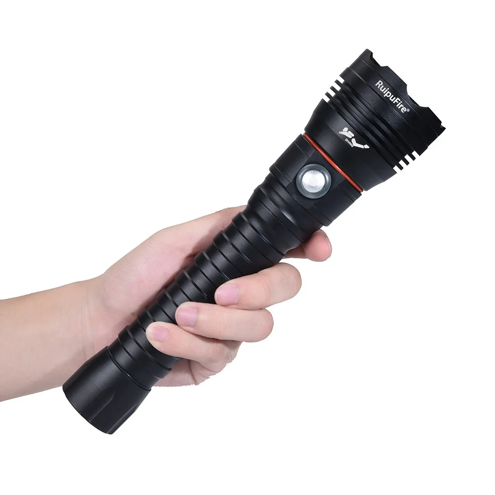 

Diving Flashlight XHP70.2 Underwater Brightness Waterproof 100m Light Torch 18650 Rechargeable Zoomable Black #5J23