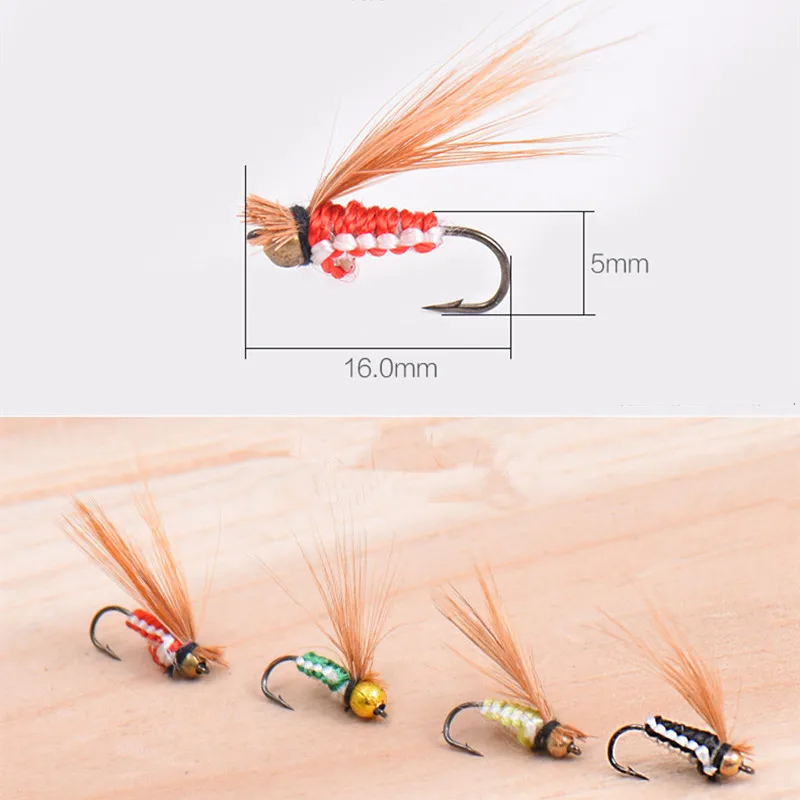 Attractive 40pcs Fly fishing Lure Hooks Butterfly Insects Style Salmon Flies Trout Single Dry Fly Fishing Lures Fishing Tackle